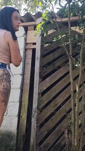 Captivating moment from "slutty housewife welcomes bricklayer neighbor and seduces him"