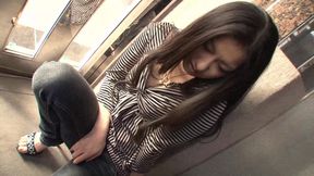 Hairy girl gets pussy drilled by a huge cock through torn jeans