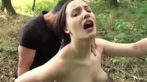 Big-Bosomed French Girl Get Banged In The Wood
