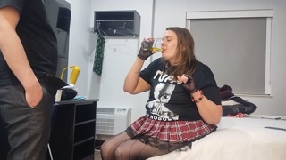 Layla drinks piss for the first time