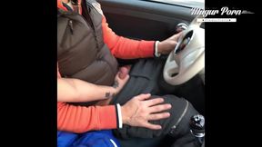 stunning brunette heidi van horny gives hot blowjob in car