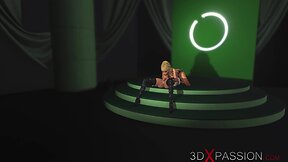 Sizzling 3d futanari has steamy encounter with sexy blonde on fashion runway