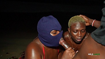 We had a Threesome at the Beach at Night