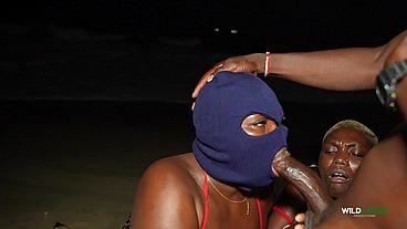 We had a Threesome at the Beach at Night