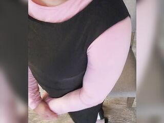 Crossdresser shows underneath the hood