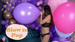 Gaby Sexy Blow To Pop Purple U16" - 4K