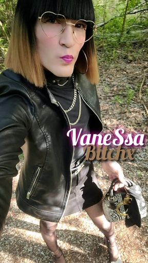 Look My Skirt in Jean's on a Parking Lot in the Forest of Snart. Vanessabitchx Parischiennetrvprod