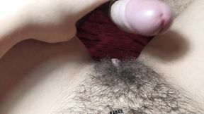 Cumming three times on her sweaty hairy vaginas