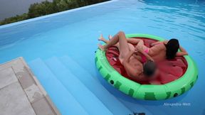 Fucked in the Hotel Pool in Front of All Guests