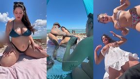 nude beach vlog: dani goes to miami beach with xxx friends