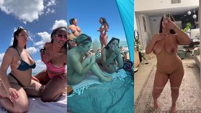 nude beach vlog: dani goes to miami beach with xxx friends