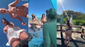 nude beach vlog: dani goes to miami beach with xxx friends