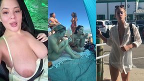 nude beach vlog: dani goes to miami beach with xxx friends
