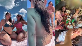 nude beach vlog: dani goes to miami beach with xxx friends