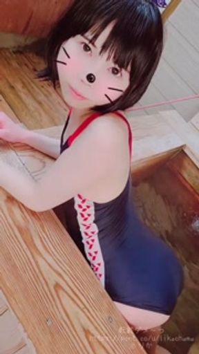 [Buildup] The wet swimming suit of the student is so sexy♥