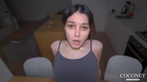Teen stepsister destroyed on table with passionate rough sex