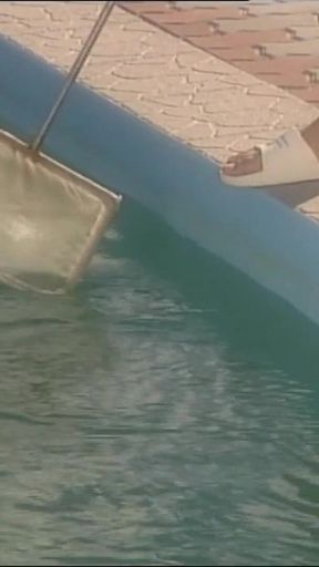Morning Sex with Loud Moaning by the Pool