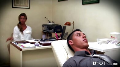 Blonde dentist Erica Fontes swaps tools for pleasure in steamy roleplay