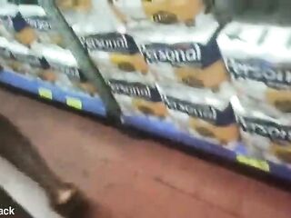 Public: nasty little ebony hotty goes to the market out of pants