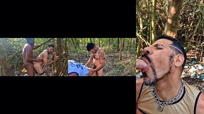 um dia de putaria no parque com varios caras
