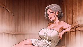 Sexy Sauna MILF and GILF Cartoon Porn