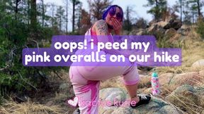 oops i peed my pink overalls on our hike