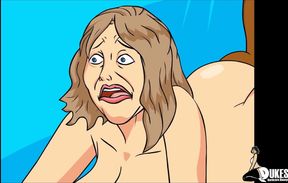 Big dick teacher fucks big tit student and her stepmom