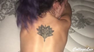 college amateur moans while she gets fucked POV