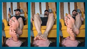 Furniture slave: My seat, my footstool, my rug