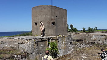 Extreme nude photo shoot in the old fort