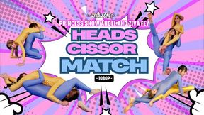 Competitive Headscissor Wrestling Match Trash Talk - Ziva Fey & Princess Snow Angel (HD 1080p)