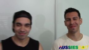 Amateur Aussie Aston And Larkin Barebacked After Rimjob