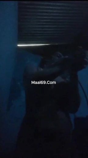 My Czn Changing Dress in Washroom After Shower