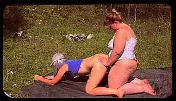 Curvy Lesbians Enjoy Strapon Fun Outdoors in a Wild Session