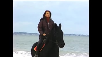 Victoria Takes Two Rides on the Beach