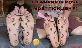 1-8 where is Rose most ticklish?