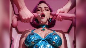 I couldn&#039;t stand it and I came in it, compiled cumshots, lots of cum, cum bath - semi-real - asmr - Ai-generated