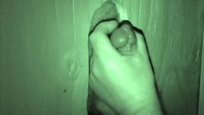 Mitch is at the glory hole and we watch as Auntie Bob pulls his dick out of his pants and goes down on it. The mature man lics and sucks Mitch's cock until there's no holding back.