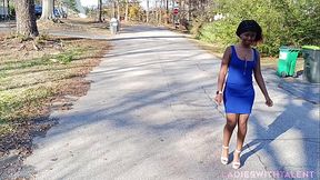 She was walking in the streets