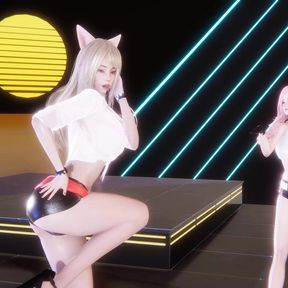 MMD GIRL CRUSH - Oppa, Do you Trust Me Sexy Kpop Dance Ahri Seraphine 4K Leauge Of Legends Hentai