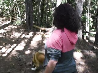 Ali Allure Takes Her Dog for a Walk Then Bangs a Boyfrend Hiker
