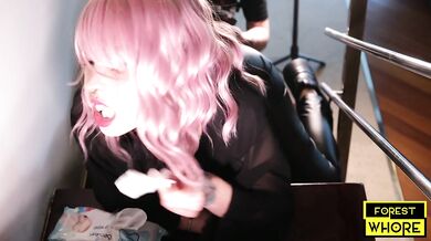 Amateur ass fisted by extreme piss milk enema with anal humiliation