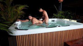 I End up Fucking the Technician Who Has a Hard Cock After Seeing Beautiful Latina Masturbating in the Jacuzzi
