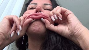 Playing lips in different directions and rolling the tongue aa