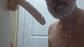 Jarmus simulating cock sucking with fake cum part 1