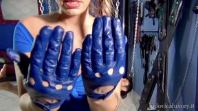 Royal blue gloves