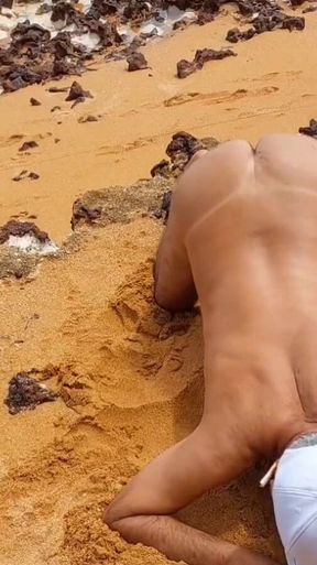 Ladysilva on the Beach I'm Already in Position Come and Put It in My Ass