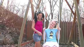 Lovely Teens Playing Naked Anal Games with Him