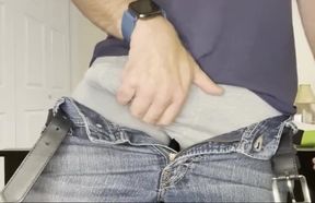 Big dick squirting thick ropes of cum inside boxers heavy breathing solo male orgasm