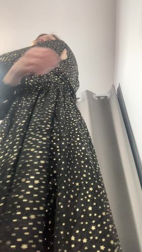 Getting Naked to Try on Designer Dresses in a Posh Boutique Shop